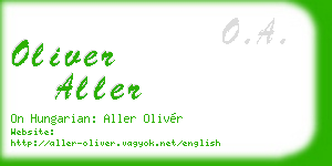 oliver aller business card